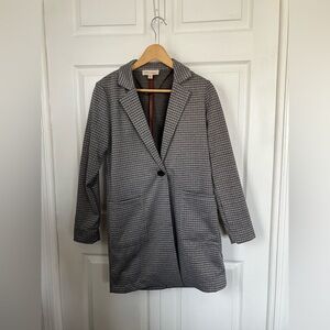 Philosophy houndstooth long blazer xs